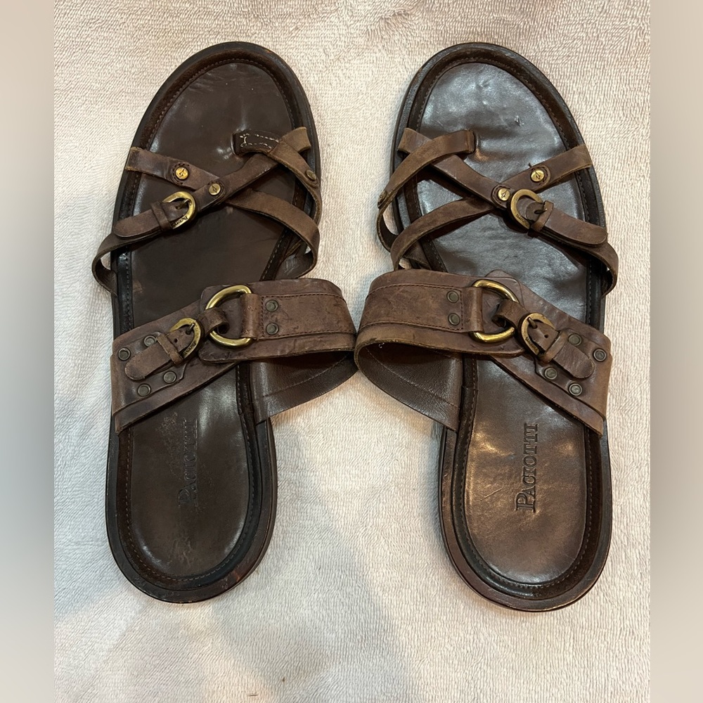 Cesar Paciotti Mens, Italian leather sandals size US 12